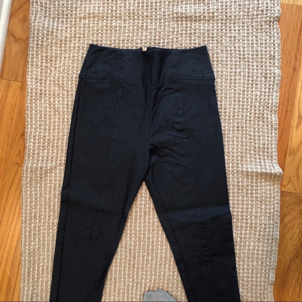 Mossman dark blue coated leggings